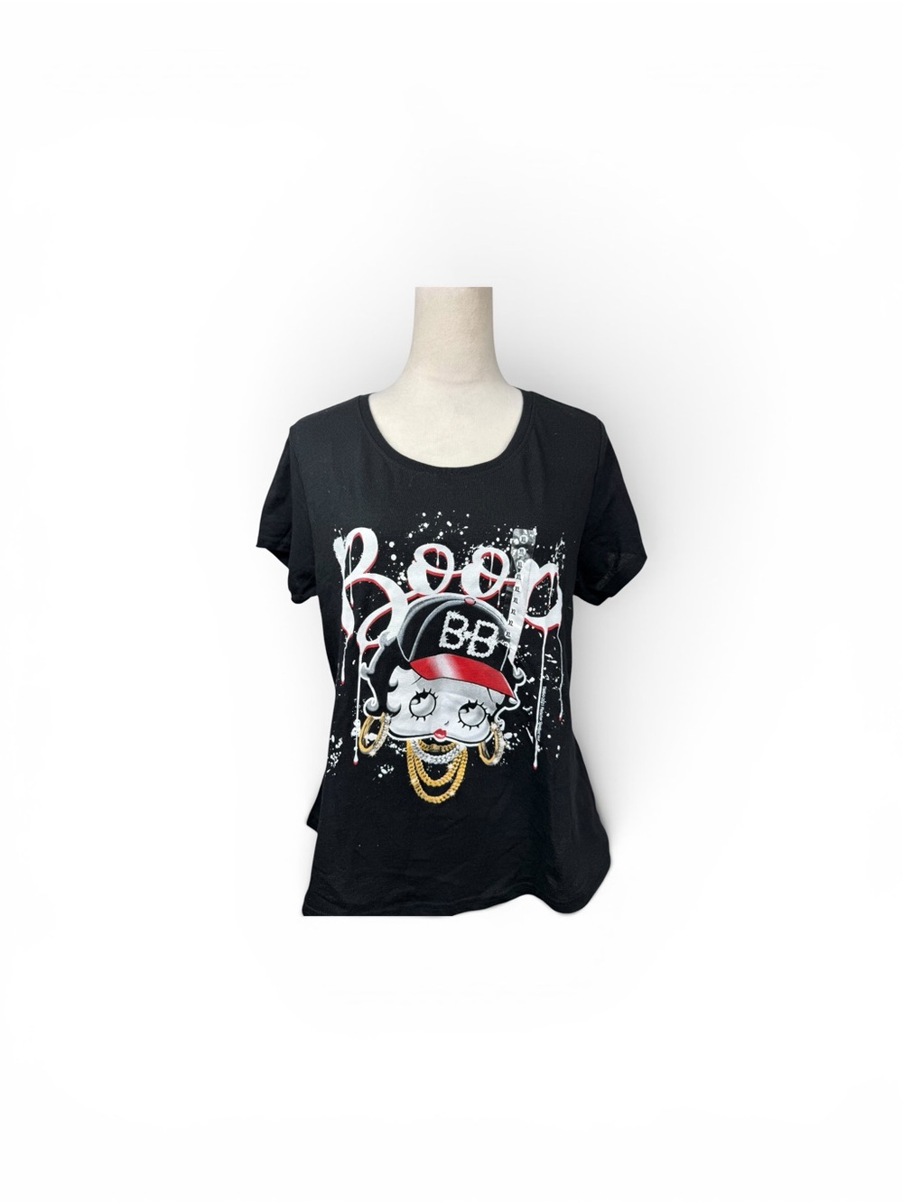 NWT Betty Boop Black and White Crewneck Tee size XL